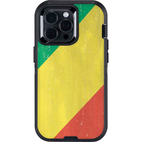Republic of the Congo Flag Distressed Otterbox Defender iPhone Skin